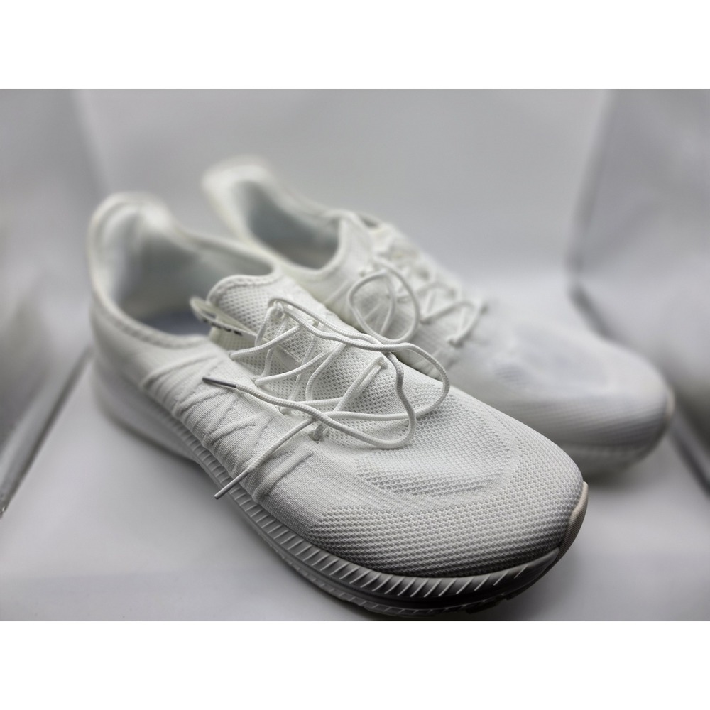 Zove Mens White Knit Running Shoes Breathable Mesh Athletic Sneakers Size 47